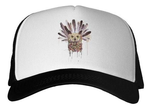 Gorra Buho Con Plumas Watercolor