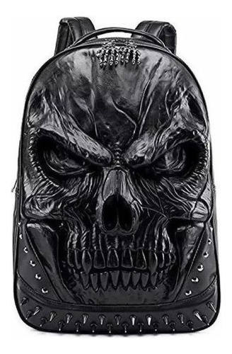 Mochila Impermeable Tridimensional De Moda Calavera Mochila