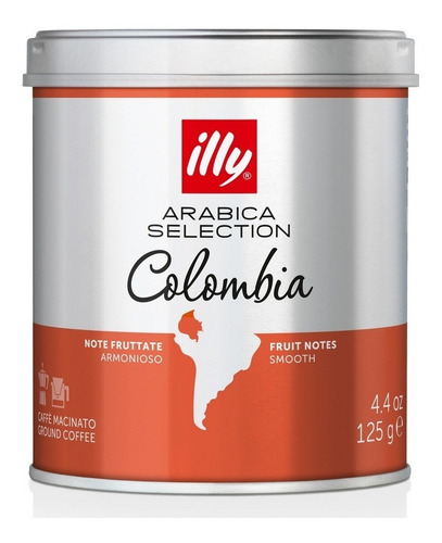 Illy café moído arabica selection colômbia 125g