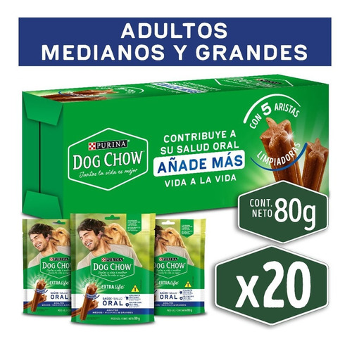 Pack Snack Dental Perro Dog Chow®salud Oral Medianos Grandes