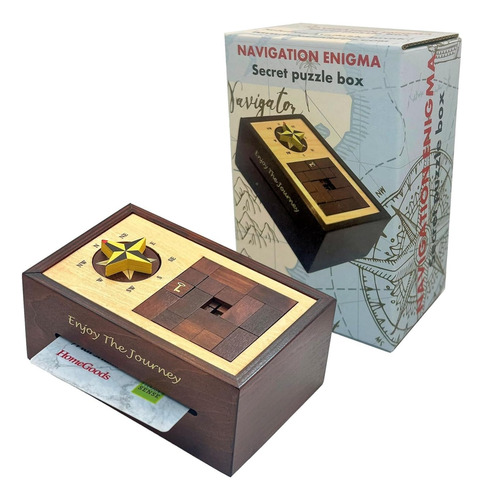 Navegación Enigma Caja Secreta Puzzle Dinero Y Tarjeta Re...