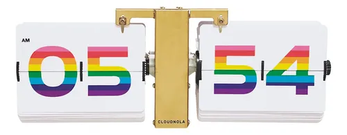 Cloudnola Reloj Abatible De Pared Y Mesa, Numeros Arcoiris Y