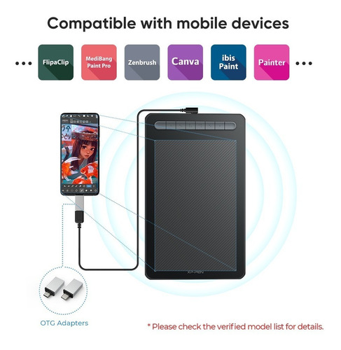 Mesa Digitalizadora Bluetooth Xppen Deco Mw X3 Preta