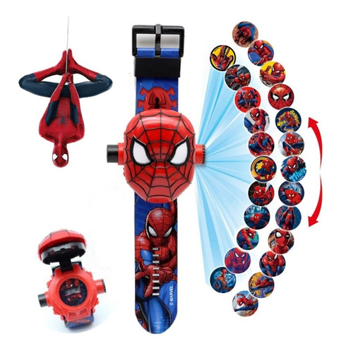 Reloj Proyector De Imagenes 3d Infantil, Spiderman, Cars