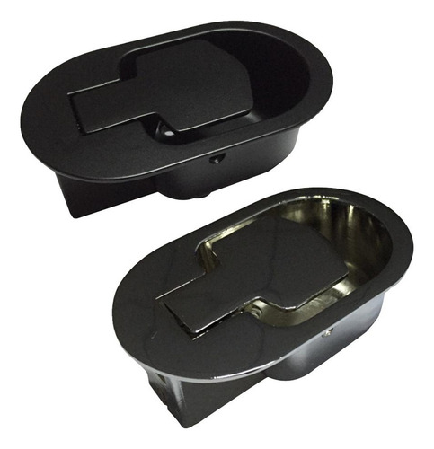2x Sofá Reclinable / Silla De Liberación Ovalada Negro
