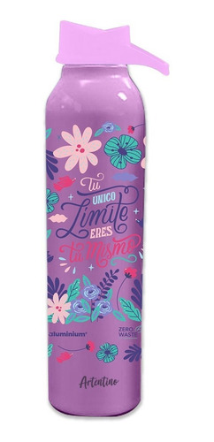 Imagen 1 de 8 de Botella Agua Aluminio Reutilizable Deportiva Hombre Mujer