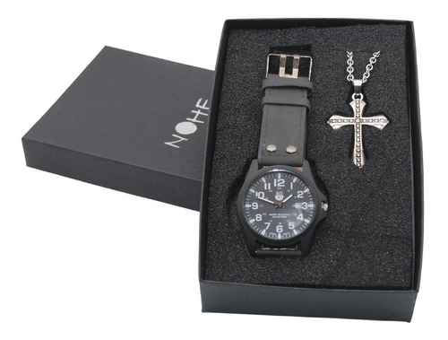 Reloj Hombre, Estuche, Set Elegante De Regalo, Cruz