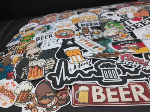 100 Stickers Con Tematica De Cerveza 