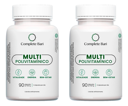 Kit 2 Complete Bari Multi Polivitamínico 90 Cápsulas Oring