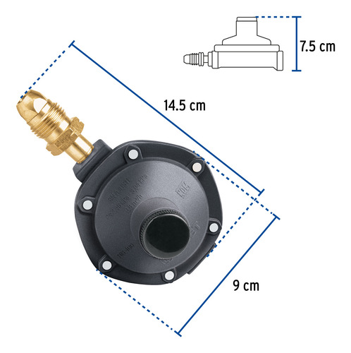 Regulador De Gas L.p. De 1 Vía, Foset. 49225