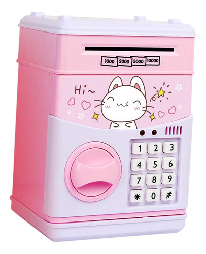 Saving Money Coin Box Pink Cat