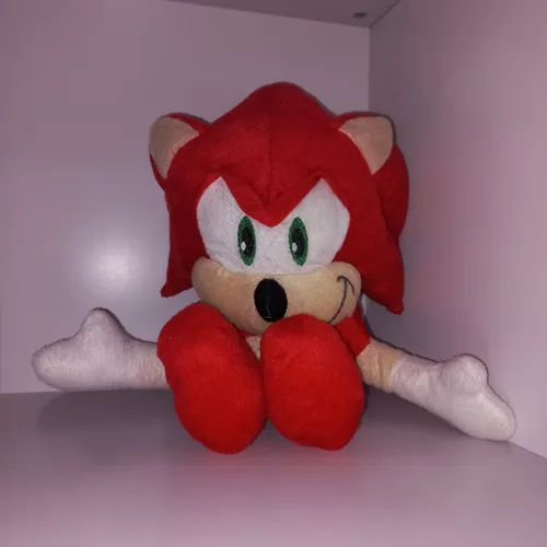 Boneco Pelúcia Sonic Knuckles Vermelho 35cm no Shoptime