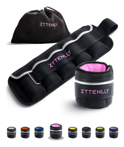 Zttenlly - Pesas Ajustables Para Tobillo De 1 A 5 Libras Con