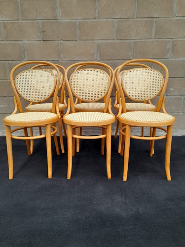 Antiguo Juego 6 Sillas Thonet Originales Mod 11 -15