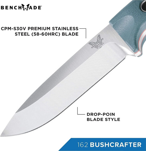 Faca Benchmade 162 Bushcrafter G10 Aço S30v Fulltang