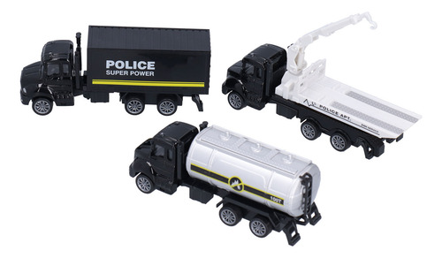 Children Vehicle Toy 3pcs 1:50 Truck Model Set Pull Back