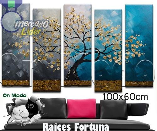 Cuadros Tripticos Arbol De La Vida Modernos Living Oficina