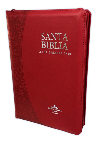 Imagen 1 de 4 de Biblia Reina Valera 1960 Letra Grande Cierre Indice Rojo