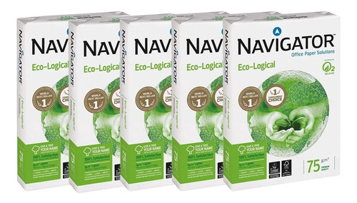 Pack X5 Resma Papel Navigator A3 297x420mm 75grs 500 Hojas