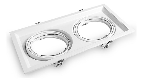 Spot De Embutir Cardanico 2 Luces Ar111 Led Blanco