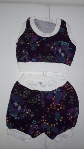 Conjunto 3 A 6 Meses Beba Short Y Blusa Top