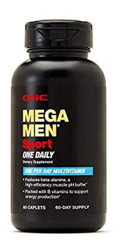 Gnc Mega Men Sport One Daily Multivitamina Para Hombre, 60 C