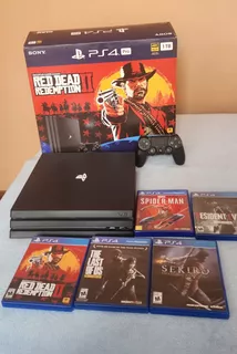 Playstation 4 Pro 1 Tb Red Dead Redemption 2 (poco Uso)