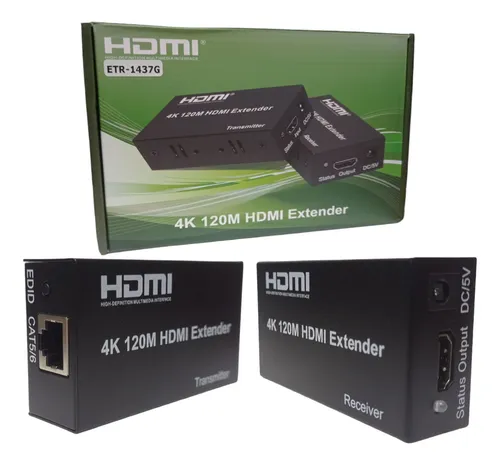 Extender Hdmi 120 Metros, Conexión Por Cable De Red Rj45
