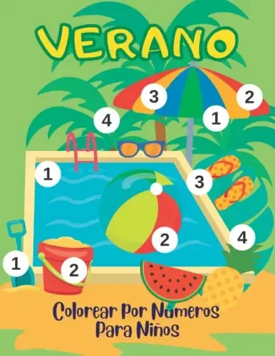 Libro De Verano De Colorear Por Numeros: Libro Para Colorear | Envío gratis