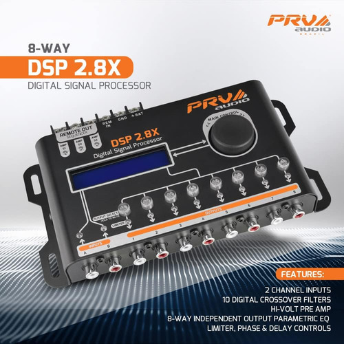 Prv Audio Car Audio Dsp 2.8x Crossover Digital Y Ecualizador