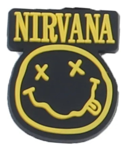 Nirvana - Charm Pin Para Crocs Rock  Gotico Goma Emo 01