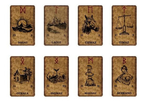 Oraculo Runas Earthen En Ingles Cartas Extras Manual Español