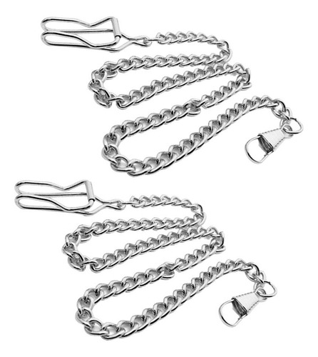 Cadena De Soporte De Reloj De Bolsillo Color Sólido, Plata