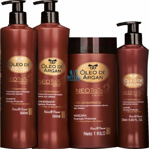 Kit Óleo De Argan Natu Charm Cosméticos Ouro De Marrocos