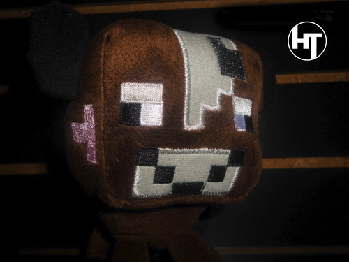 Imagen 2 de 4 de Minecraft, Vaca, Peluche, Original Jazware Toys, 5 Pulgadas.