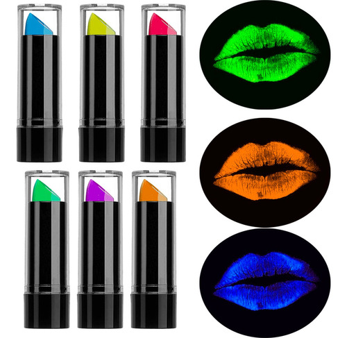 Labial Lipstick En Barra Colores Neon Fiesta Batucada Evento