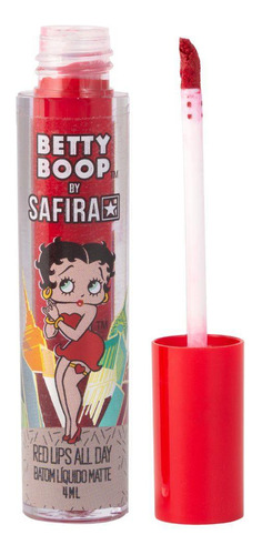 Batom Líquido Betty Boop Red Lips All Day