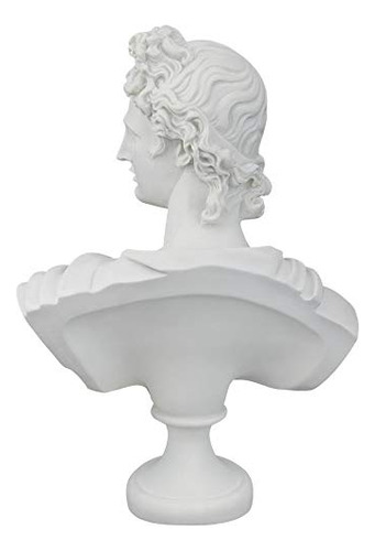 Diseño Toscano Apolo Belvedere Busto Estatua 12 Pulgadas Enc