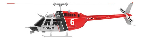 Helicóptero C138 Pronto Para O Uso 6 Canal Vermelho