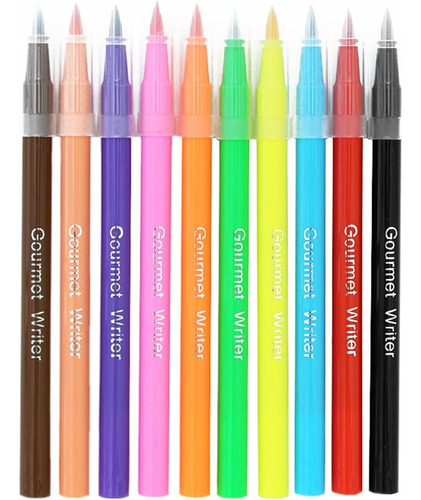 Edible Markers, Cake Decorating Cookie Scribe, 10 Colors