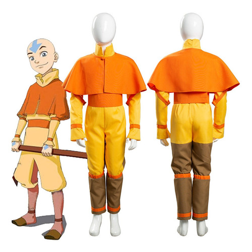 Avatar The Last Airbender Aang Cosplay Disfraz Para Niño