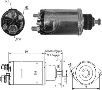 Solenoide O Automatico Motor 28mt 12v Cummins Clark Zm 805