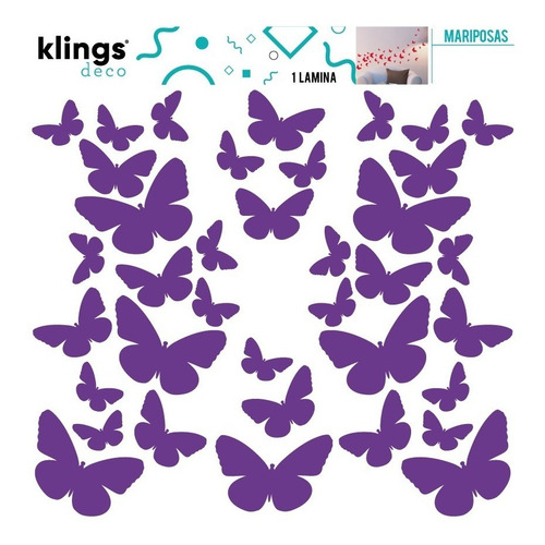 Imagen 1 de 2 de Vinilos Decorativos Mariposas Varios Colores Trama