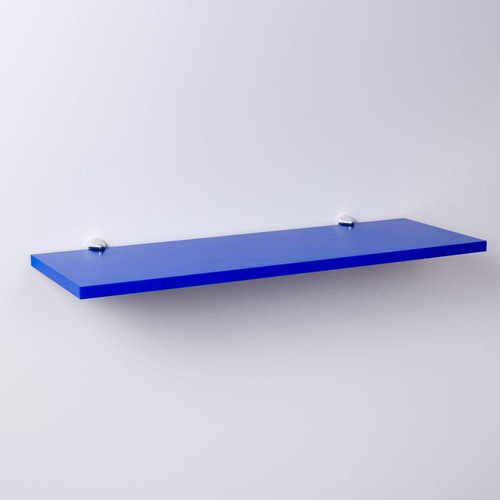 Imagem 1 de 4 de Prateleira Azul 60 X 20cm Com Suporte Tucano