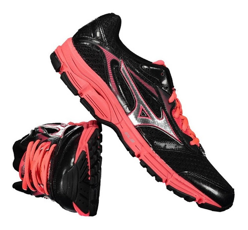 Tênis Mizuno Wave Impetus 4 Feminino Preto E Rosa