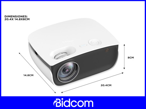 Proyector Gadnic 2500 L Portable Full Hd Hdmi Usb Notebook Color Blanco/Negro