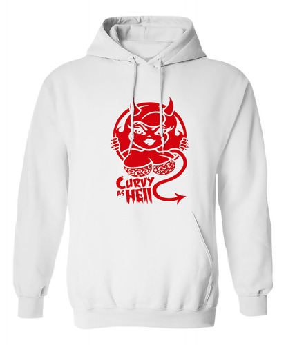 Sudadera Con Gorro Curvy As Hell Diablita 