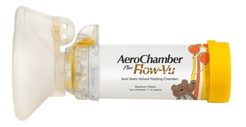 Aerochamber Aerocamara Plus Flow Vu 1-5 Años (amarilla)