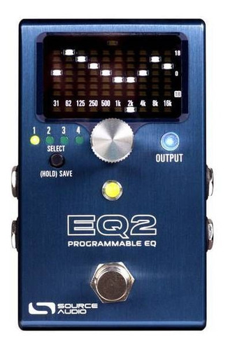 Pedal de efeito azul do equalizador programável Source Audio One EQ2 SA270
