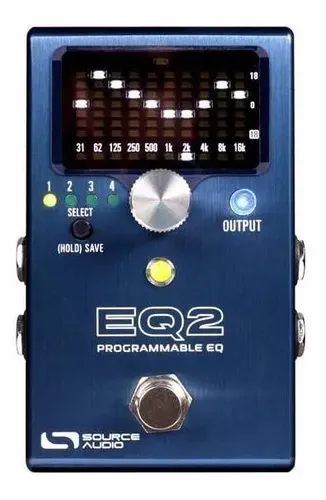 ギター SOURCE AUDIO ONE SERIES EQ2 Pedal de efeito azul do equalizador programável Source Audio One